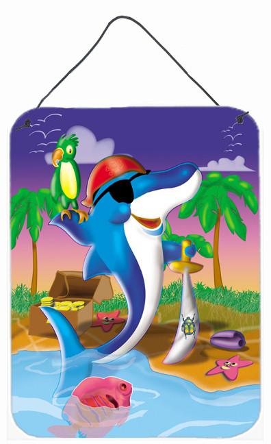 Dolphin Pirate Wall or Door Hanging Prints APH2486DS1216 by Caroline's Treasures