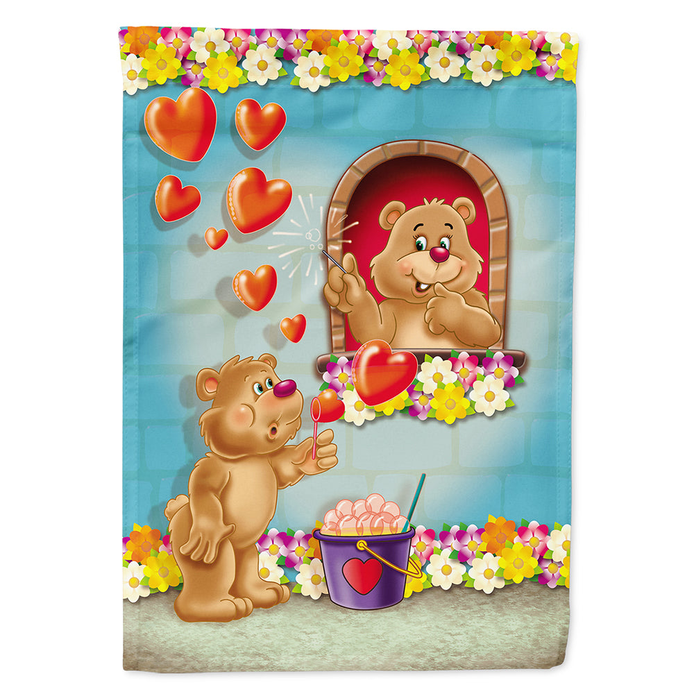 Teddy Bear Romeo and Juliet Love Flag Canvas House Size APH3815CHF