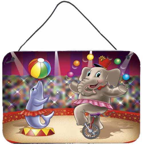 Circus Elephand and Dolphin Wall or Door Hanging Prints APH3816DS812 by Caroline's Treasures