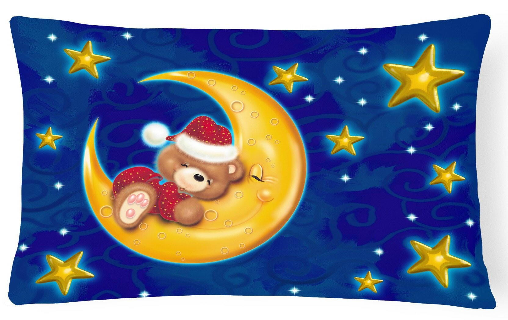 Bear Sleeping in the Moon and Stars Fabric Decorative Pillow APH514BPW1216 by Caroline's Treasures