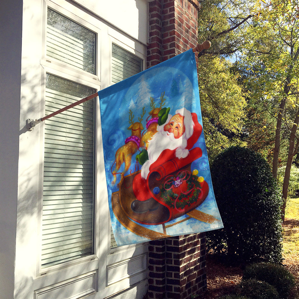 Christmas Santa Claus Good Night Flag Canvas House Size APH5775CHF