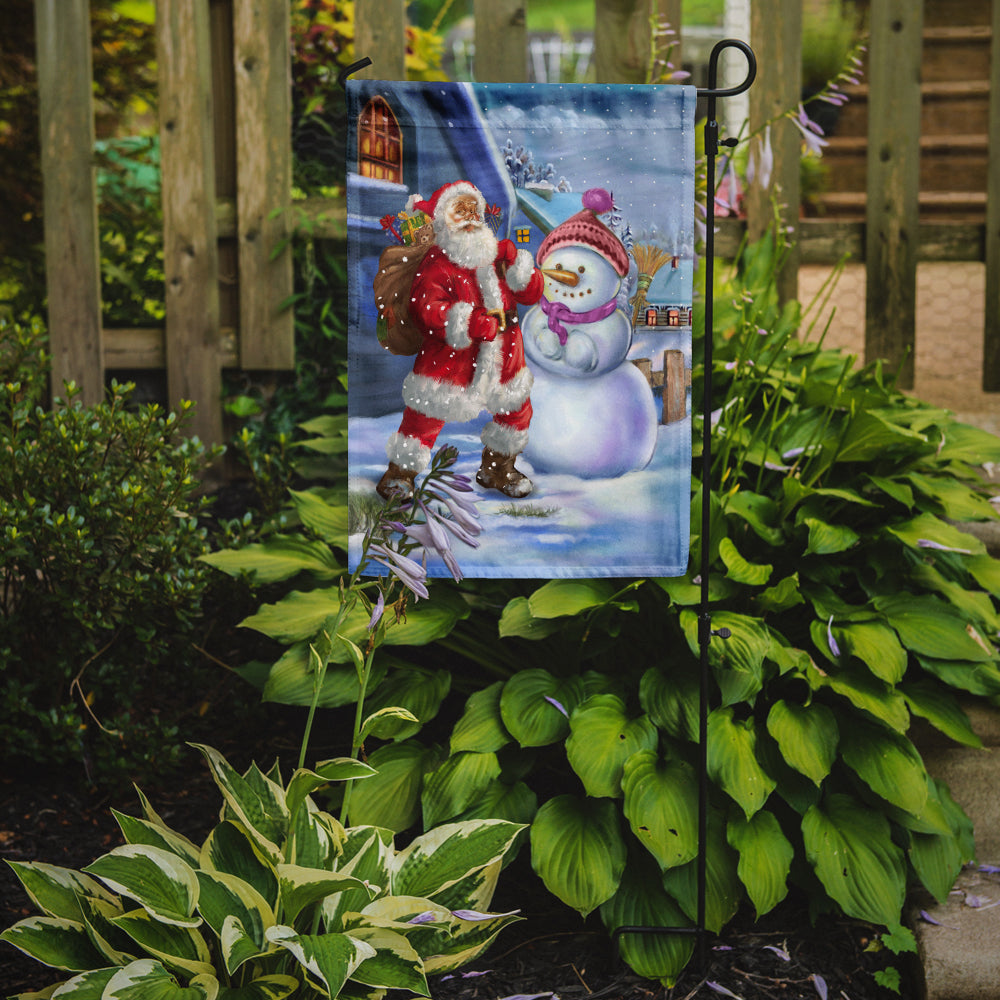 Christmas Santa Claus and Snowman Flag Garden Size APH6200GF.