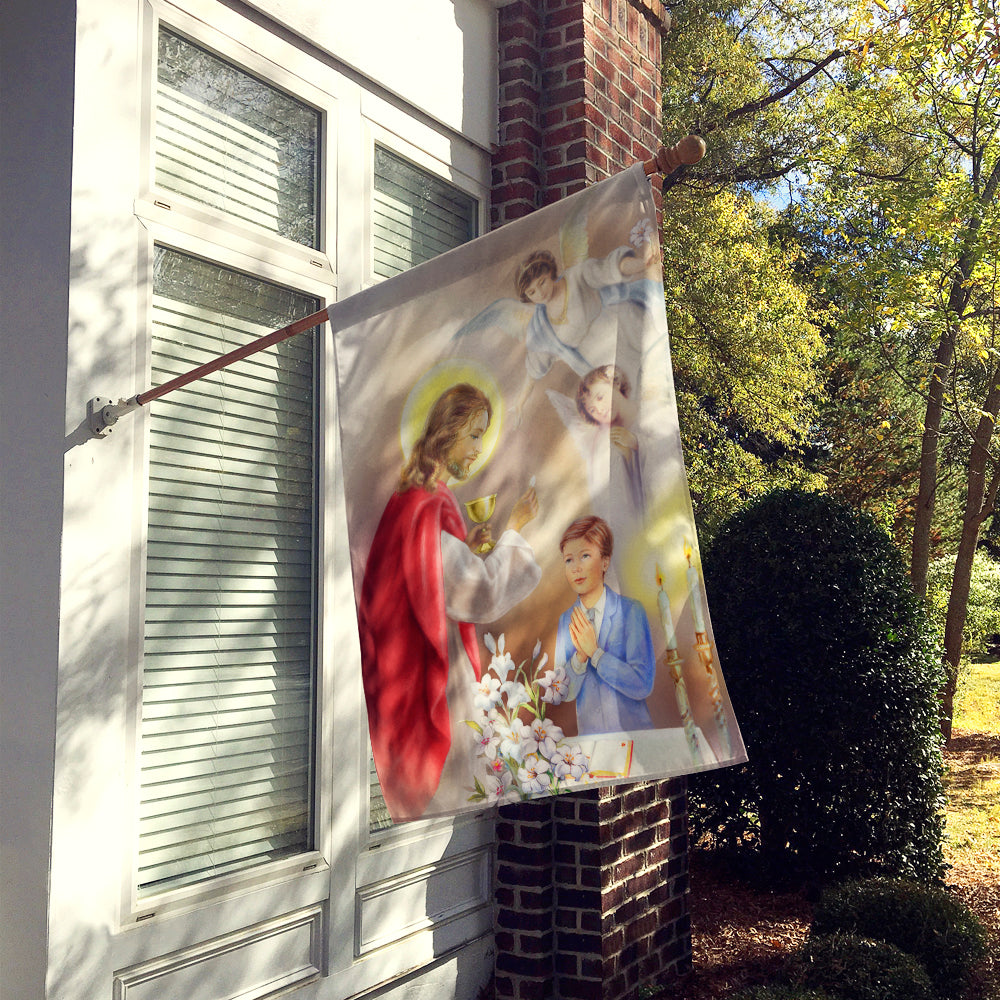 First Communion Boy Flag Canvas House Size