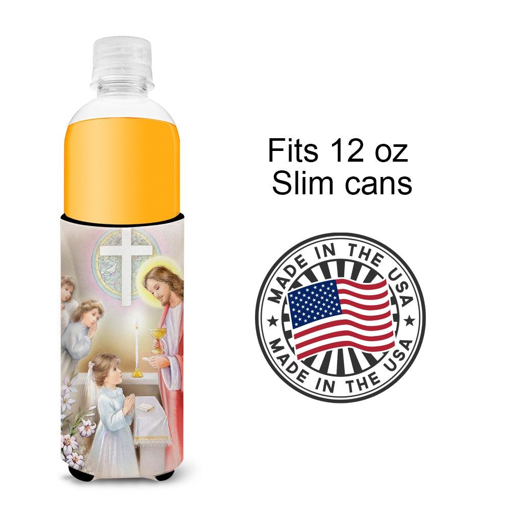 First Communion Girl  Ultra Beverage Insulators for slim cans APH7585MUK  the-store.com.