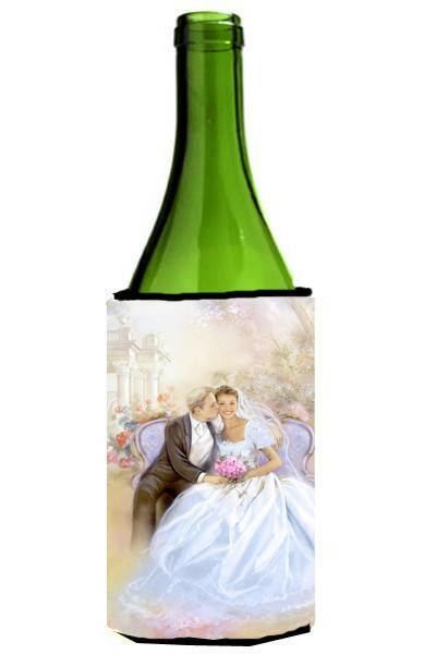 Wedding Couple Kiss Wine Bottle Beverage Insulator Hugger APH8292LITERK by Caroline's Treasures
