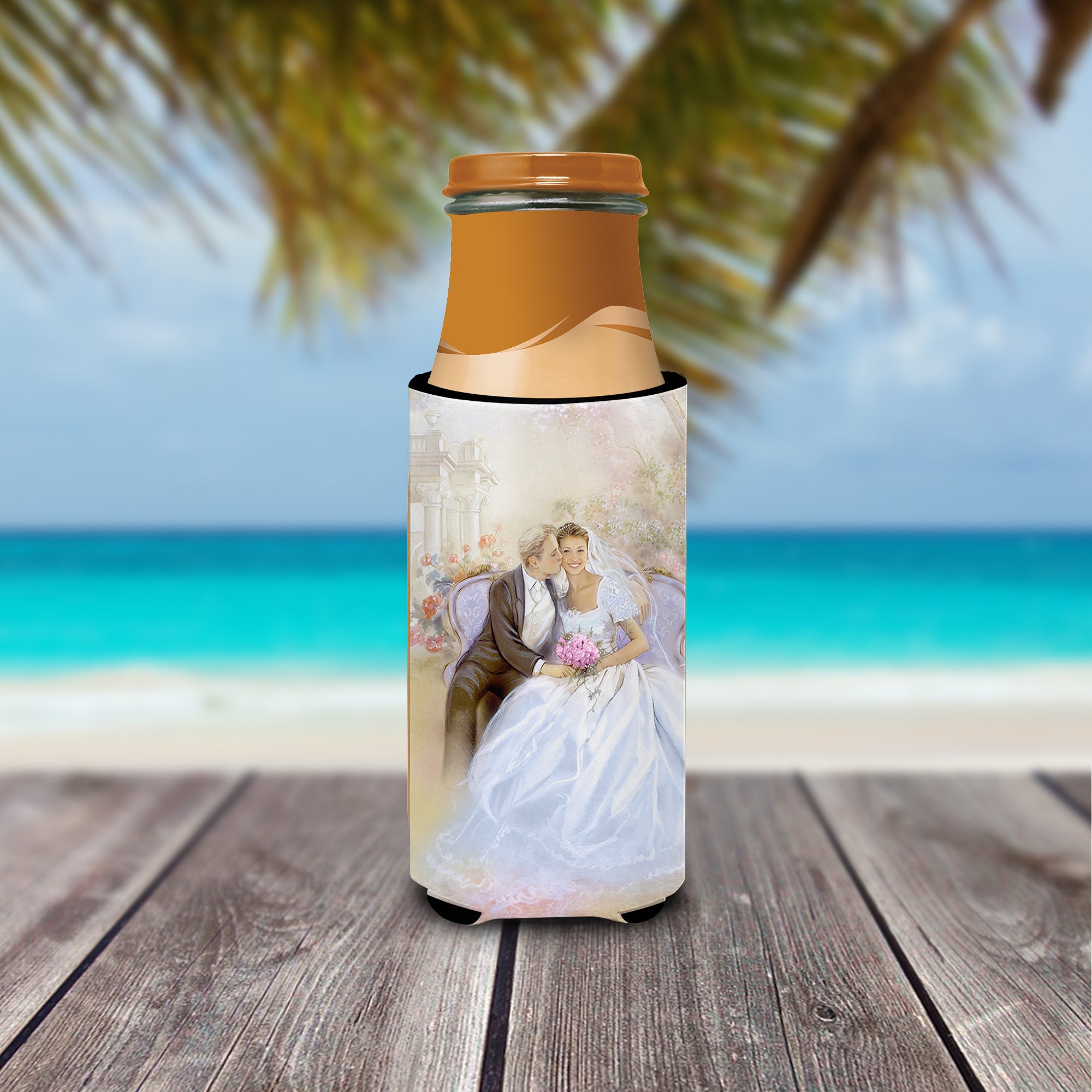 Wedding Couple Kiss  Ultra Beverage Insulators for slim cans APH8292MUK  the-store.com.
