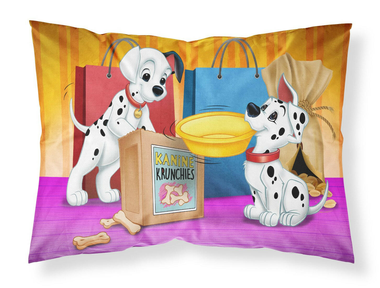 Dalmatians Snack Time Fabric Standard Pillowcase APH9063PILLOWCASE by Caroline's Treasures
