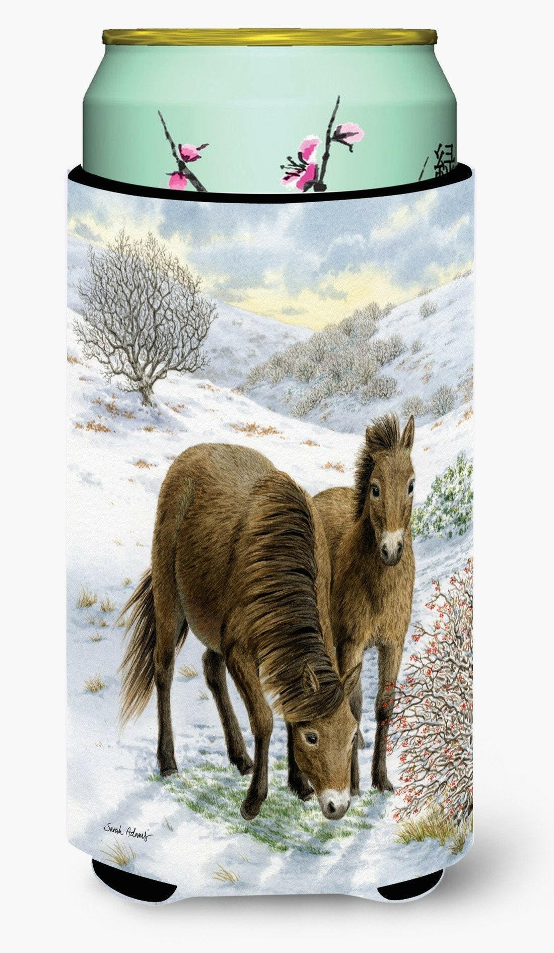 Exmoor Ponies Horse Tall Boy Beverage Insulator Hugger ASA2032TBC by Caroline's Treasures