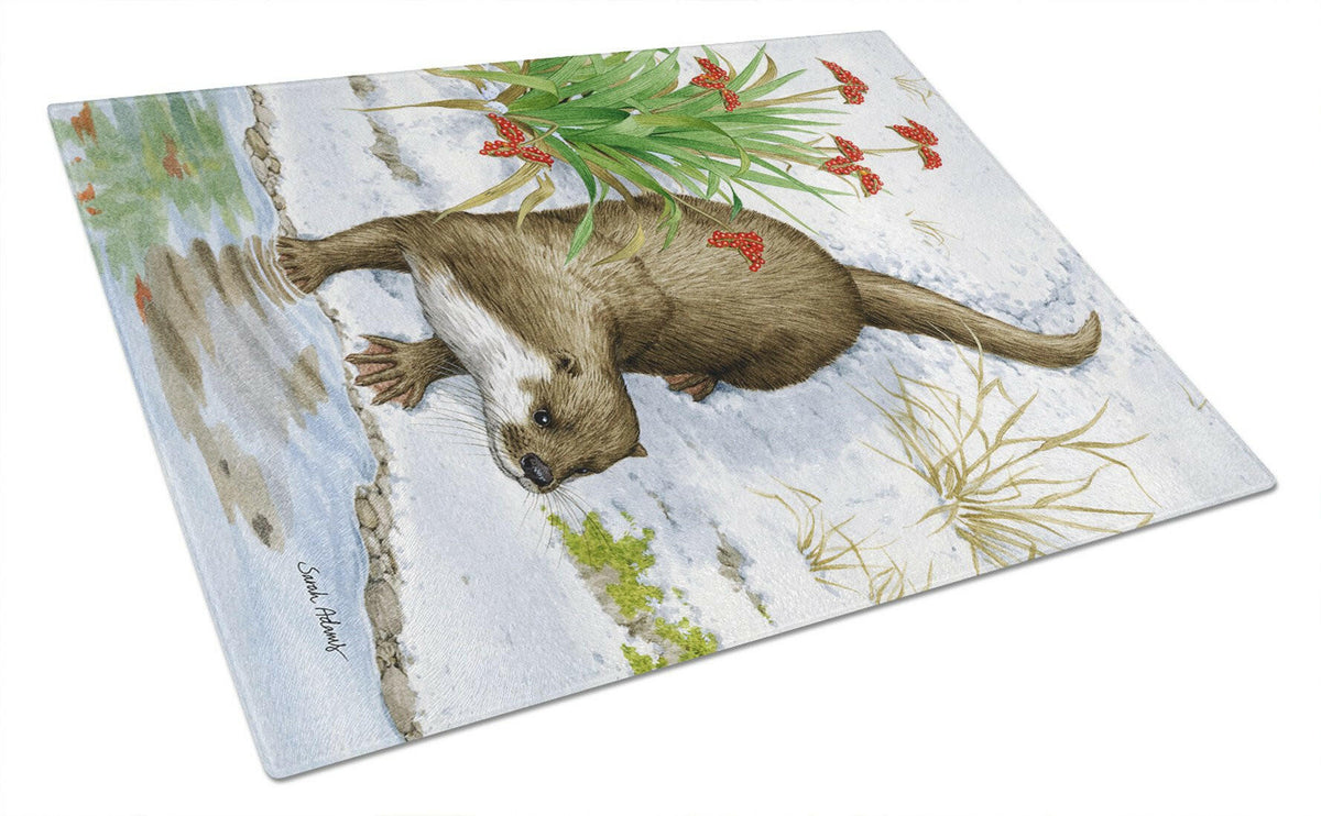 Otter by the Water Glass Cutting Board Large ASA2048LCB by Caroline&#39;s Treasures