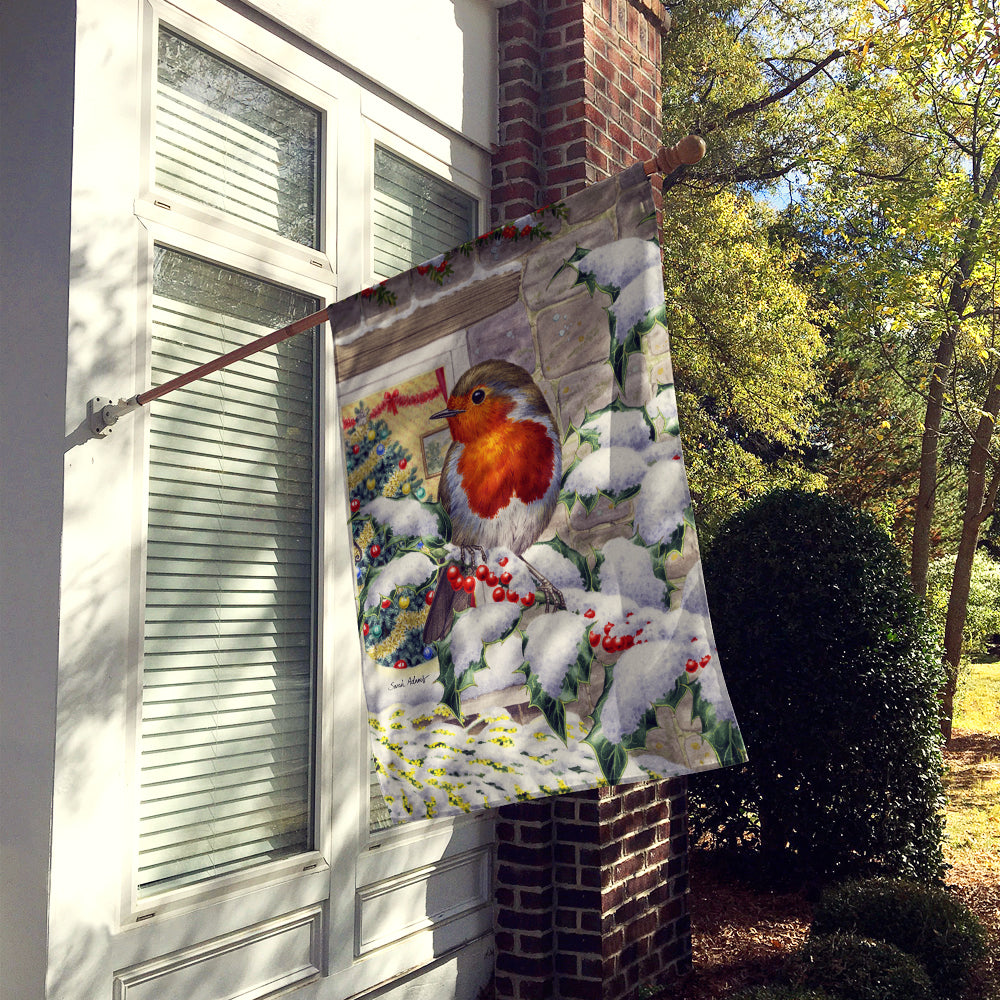European Robin at the Window Flag Canvas House Size ASA2089CHF