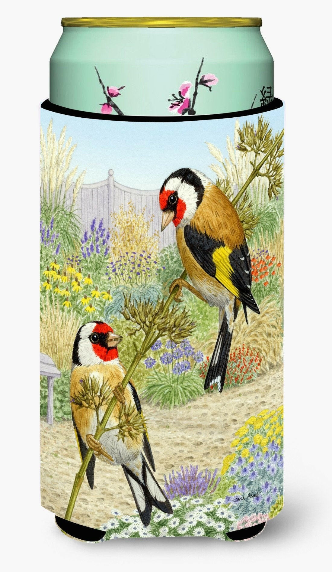 European Goldfinches Tall Boy Beverage Insulator Hugger ASA2103TBC by Caroline&#39;s Treasures