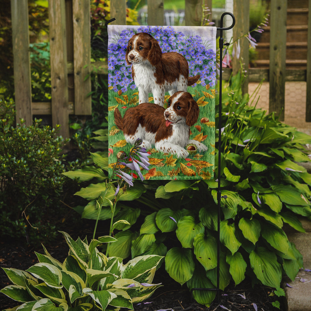 Welsh Springer Spaniel Pups Flag Garden Size ASA2116GF.