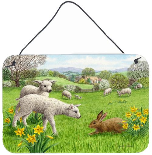 Lambs, Sheep and Rabbit Hare Wall or Door Hanging Prints by Caroline's Treasures
