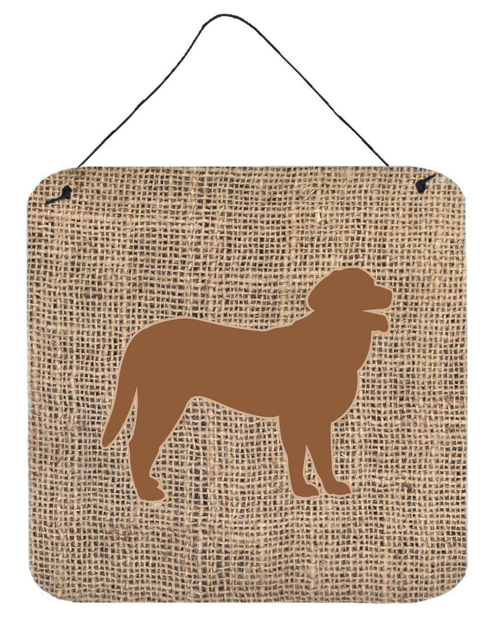 Curly Coated Retriever Burlap and Brown Wall or Door Hanging Prints BB1074 by Caroline's Treasures