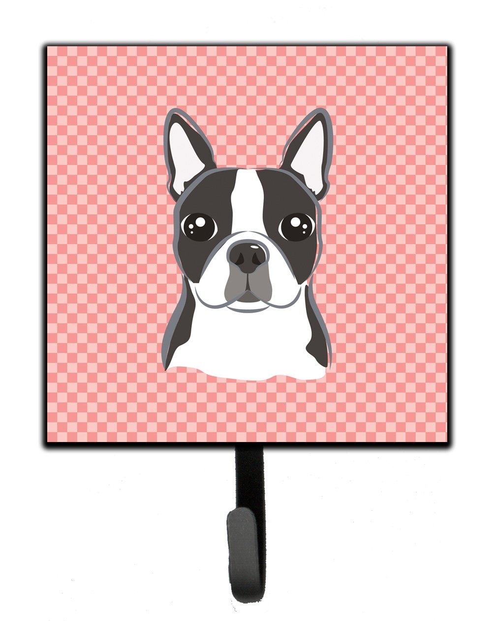 Checkerboard Pink Boston Terrier Leash or Key Holder BB1203SH4 by Caroline's Treasures