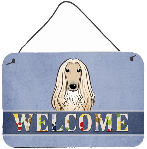 Afghan Hound Welcome Wall or Door Hanging Prints BB1430DS812 by Caroline's Treasures