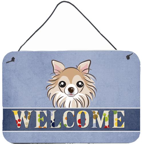 Chihuahua Welcome Wall or Door Hanging Prints BB1437DS812 by Caroline's Treasures
