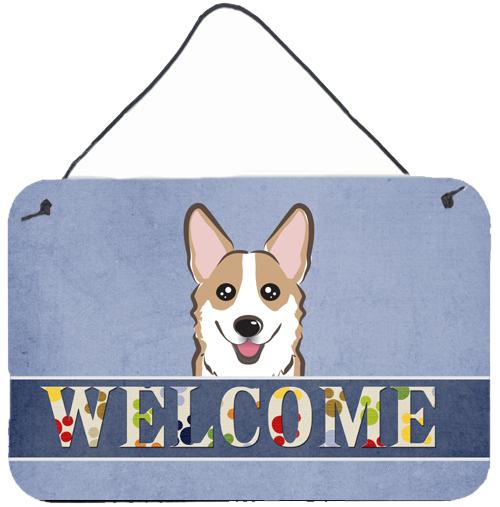 Sable Corgi Welcome Wall or Door Hanging Prints BB1439DS812 by Caroline's Treasures