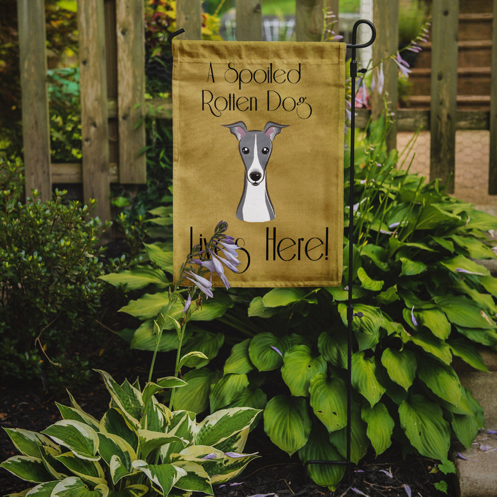 Italian Greyhound Spoiled Dog Lives Here Flag Garden Size BB1484GF.