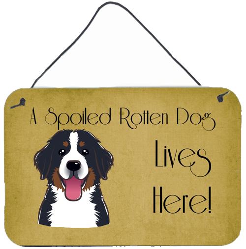 Bernese Mountain Dog Spoiled Dog Lives Here Wall or Door Hanging Prints BB1485DS812 by Caroline's Treasures