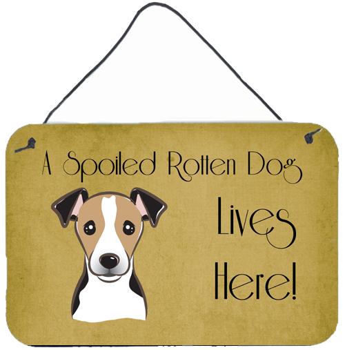 Jack Russell Terrier Spoiled Dog Lives Here Wall or Door Hanging Prints BB1509DS812 by Caroline's Treasures