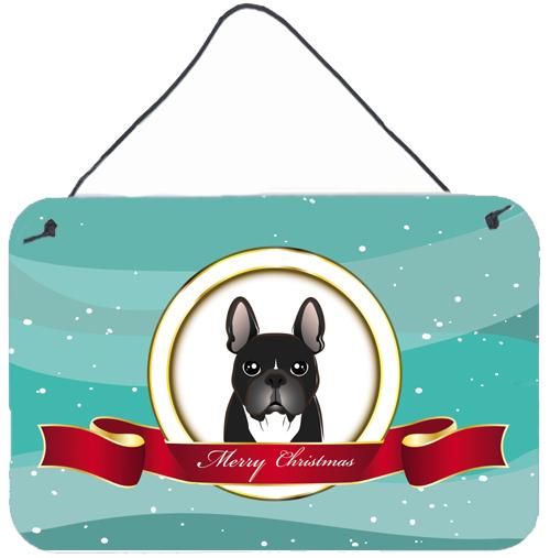 French Bulldog Merry Christmas Wall or Door Hanging Prints BB1537DS812 by Caroline's Treasures