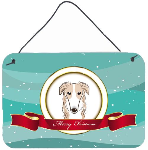 Borzoi Merry Christmas Wall or Door Hanging Prints BB1538DS812 by Caroline's Treasures