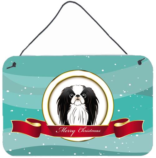 Japanese Chin Merry Christmas Wall or Door Hanging Prints BB1540DS812 by Caroline's Treasures