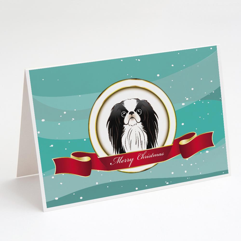 Buy this Japanese Chin Merry Christmas Greeting Cards and Envelopes Pack of 8