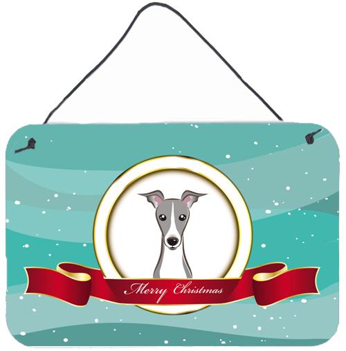 Italian Greyhound Merry Christmas Wall or Door Hanging Prints BB1546DS812 by Caroline's Treasures