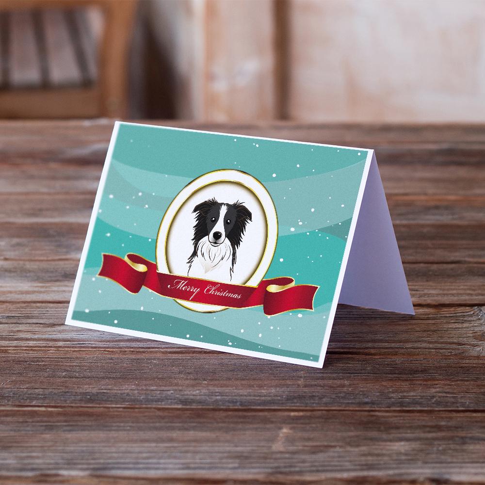 Buy this Border Collie Merry Christmas Greeting Cards and Envelopes Pack of 8