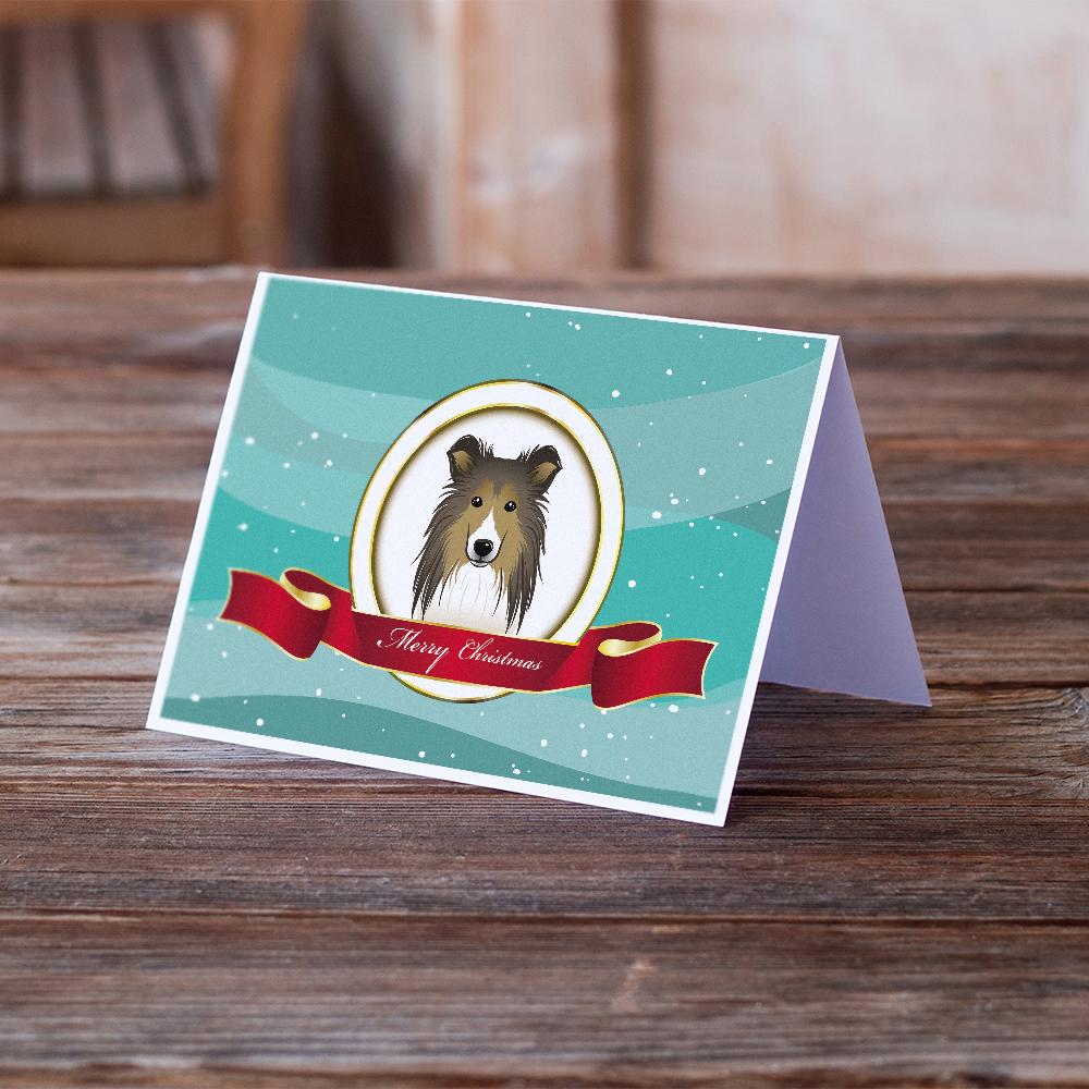 Buy this Sheltie Merry Christmas Greeting Cards and Envelopes Pack of 8