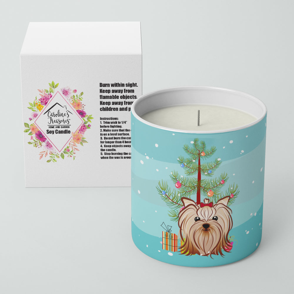 Buy this Christmas Tree and Yorkie Yorkishire Terrier 10 oz Decorative Soy Candle
