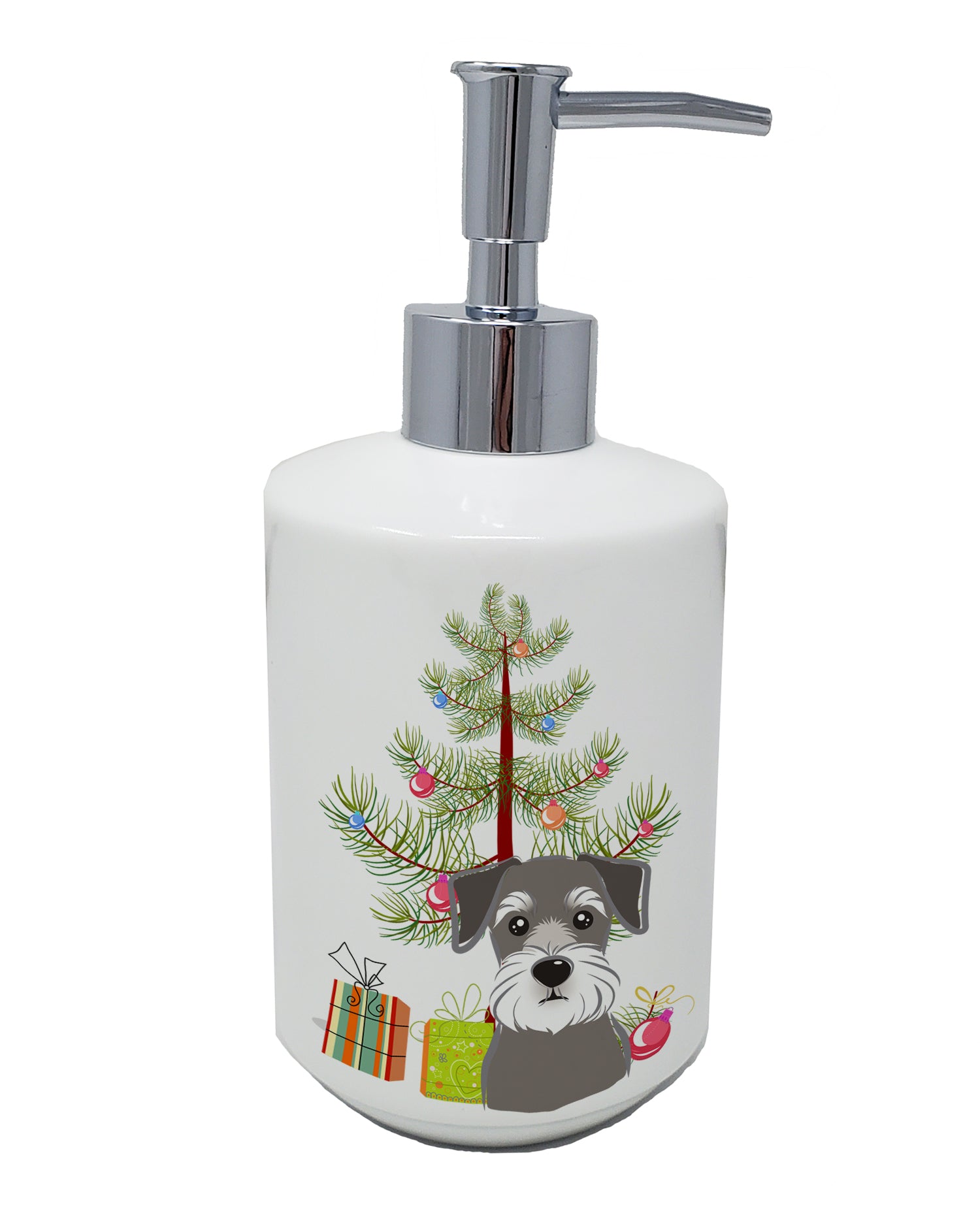 Buy this Christmas Tree and Schnauzer Ceramic Soap Dispenser