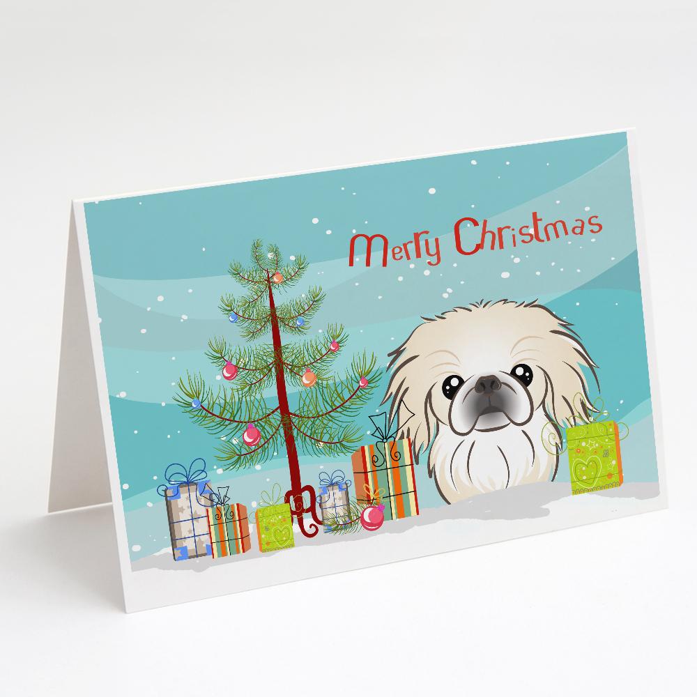Buy this Christmas Tree and Pekingese Greeting Cards and Envelopes Pack of 8
