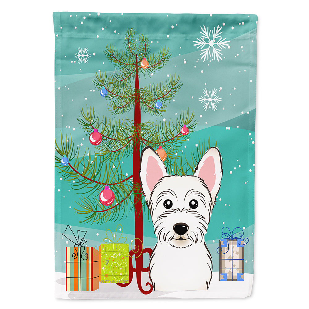 Christmas Tree and Westie Flag Canvas House Size BB1598CHF