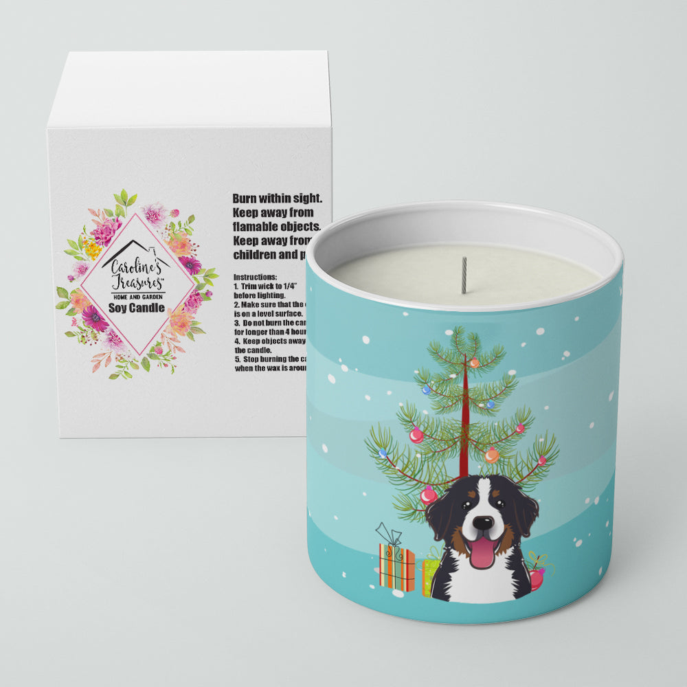 Buy this Christmas Tree and Bernese Mountain Dog 10 oz Decorative Soy Candle