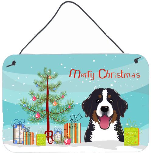 Christmas Tree and Bernese Mountain Dog Wall or Door Hanging Prints BB1609DS812 by Caroline's Treasures