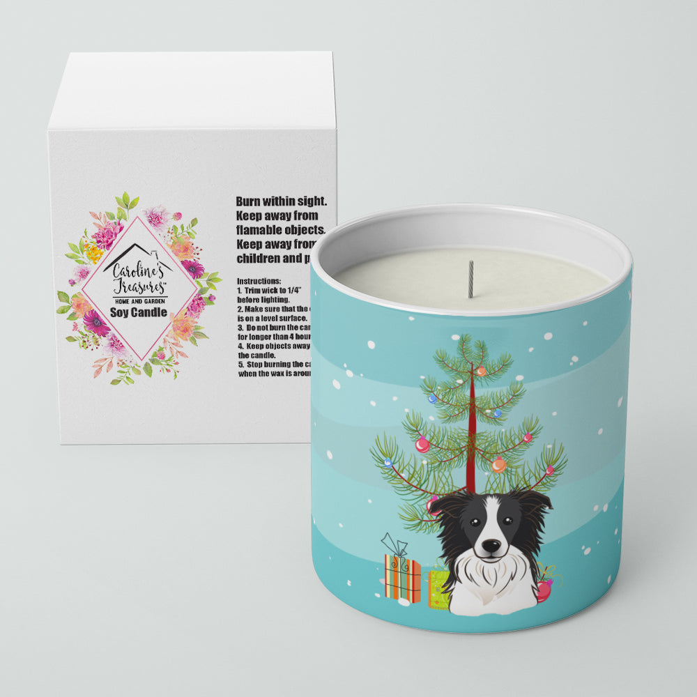 Buy this Christmas Tree and Border Collie 10 oz Decorative Soy Candle