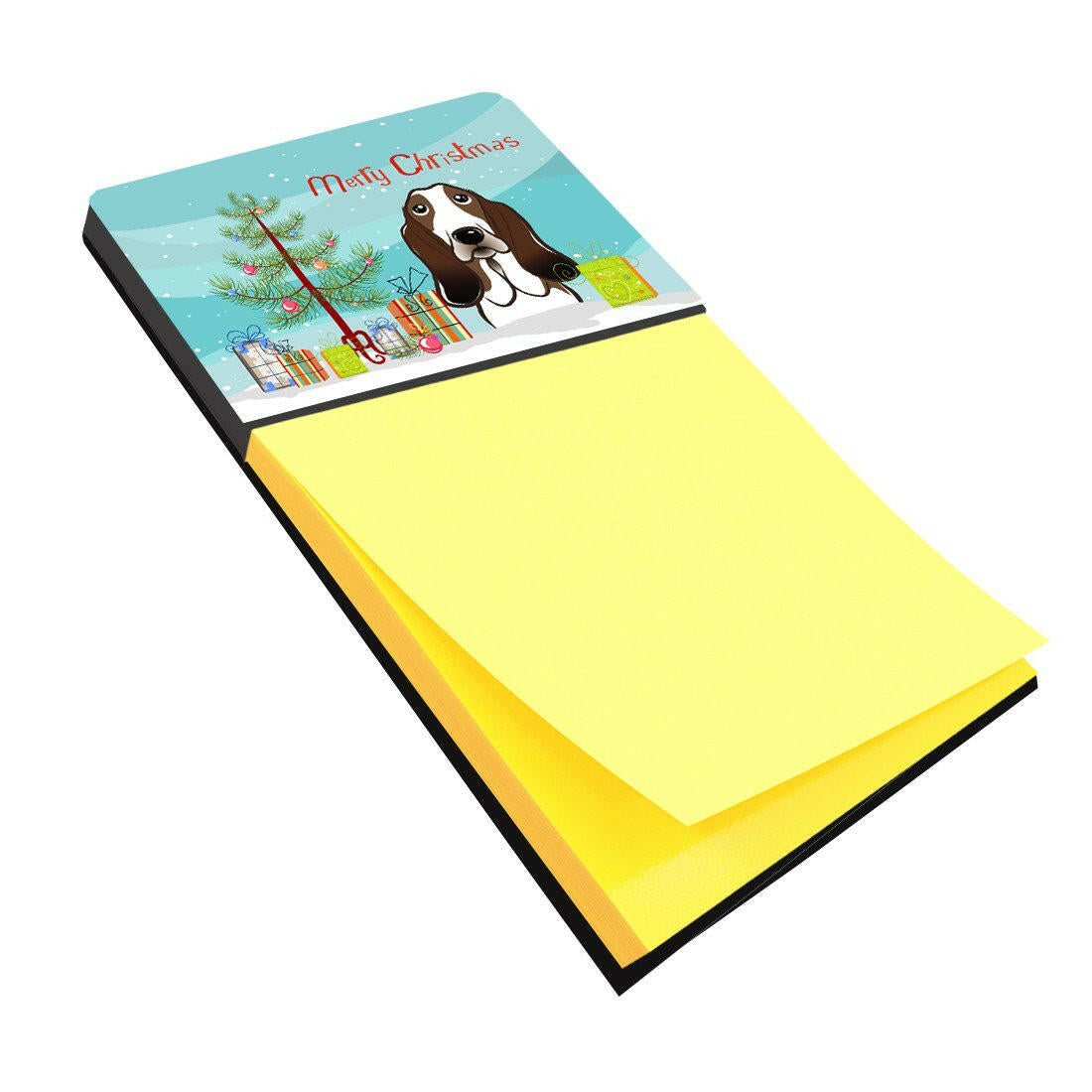 Christmas Tree and Basset Hound Sticky Note Holder BB1615SN by Caroline's Treasures