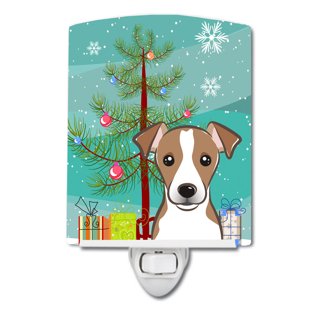 Christmas Tree and Jack Russell Terrier Ceramic Night Light BB1632CNL - the-store.com