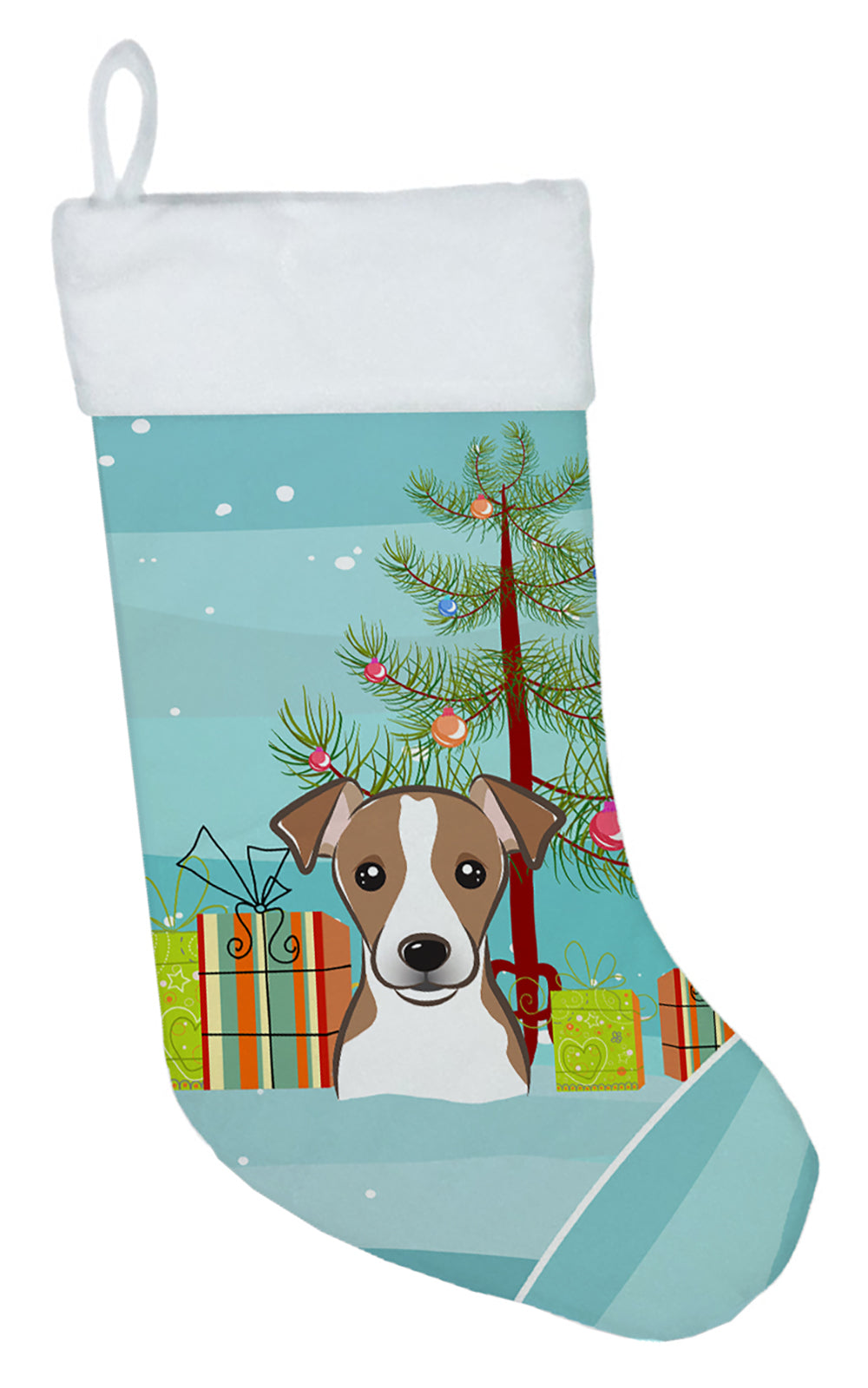 Christmas Tree and Jack Russell Terrier Christmas Stocking BB1632CS
