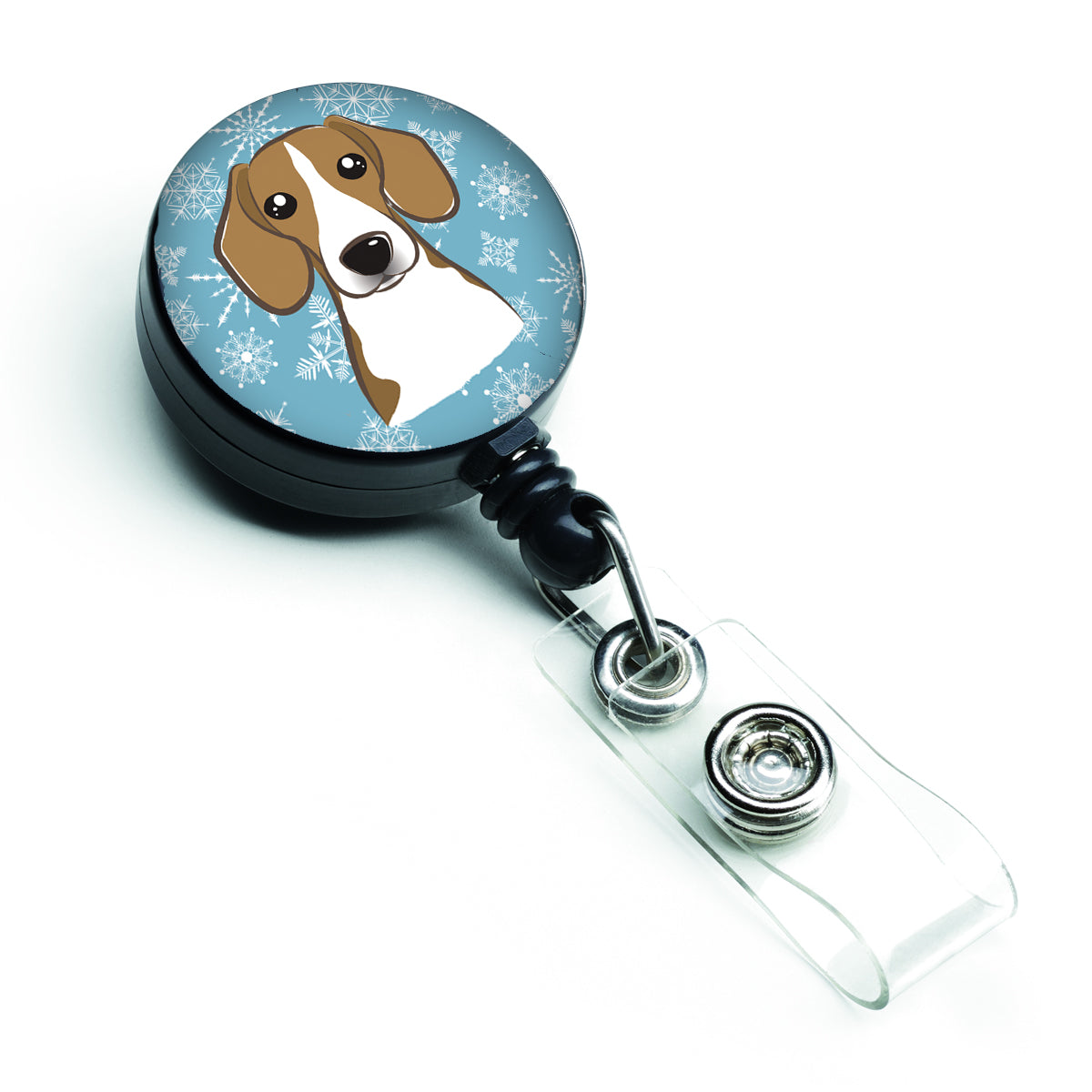 Snowflake Beagle Retractable Badge Reel BB1673BR.