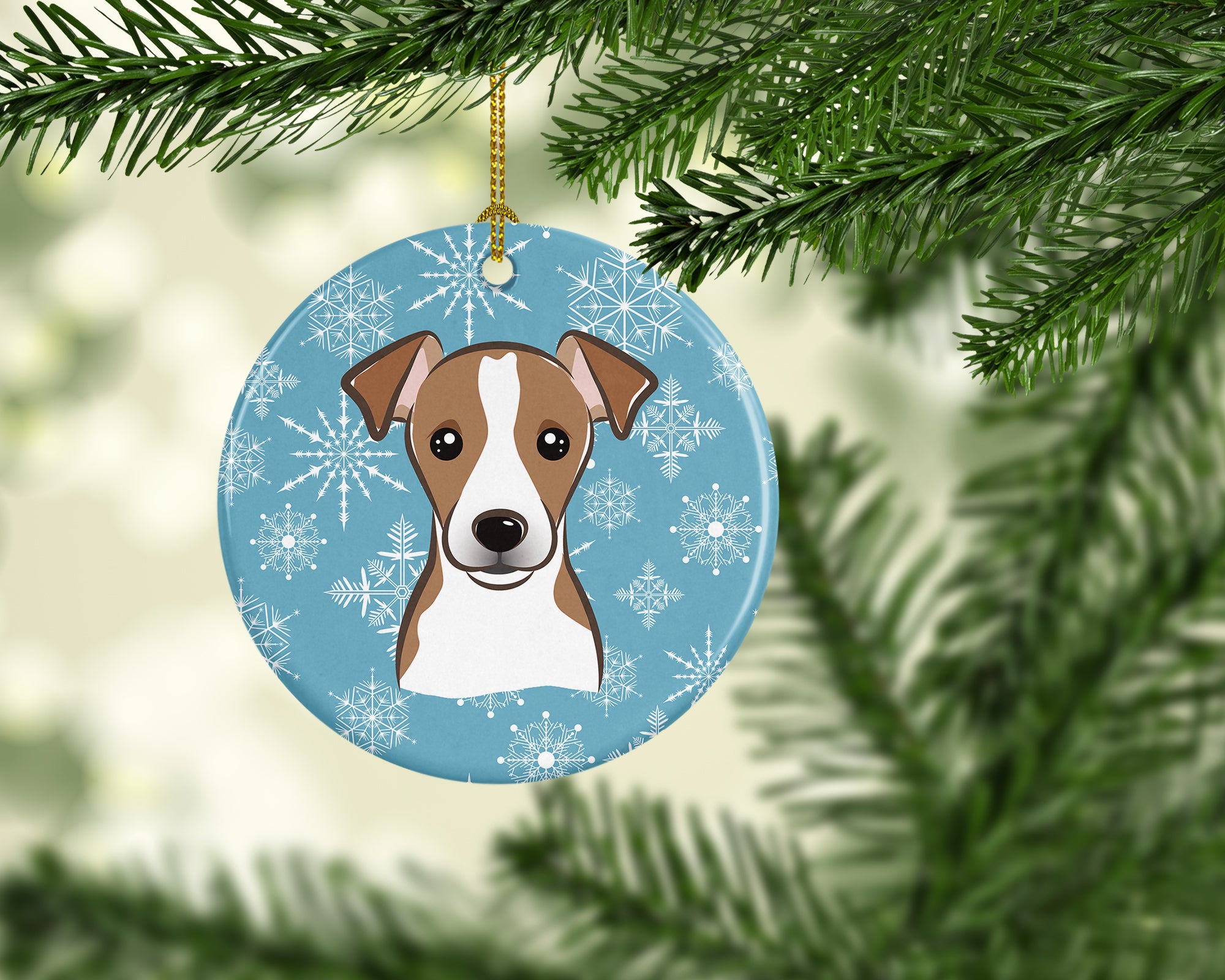 Snowflake Jack Russell Terrier Ceramic Ornament BB1694CO1 - the-store.com