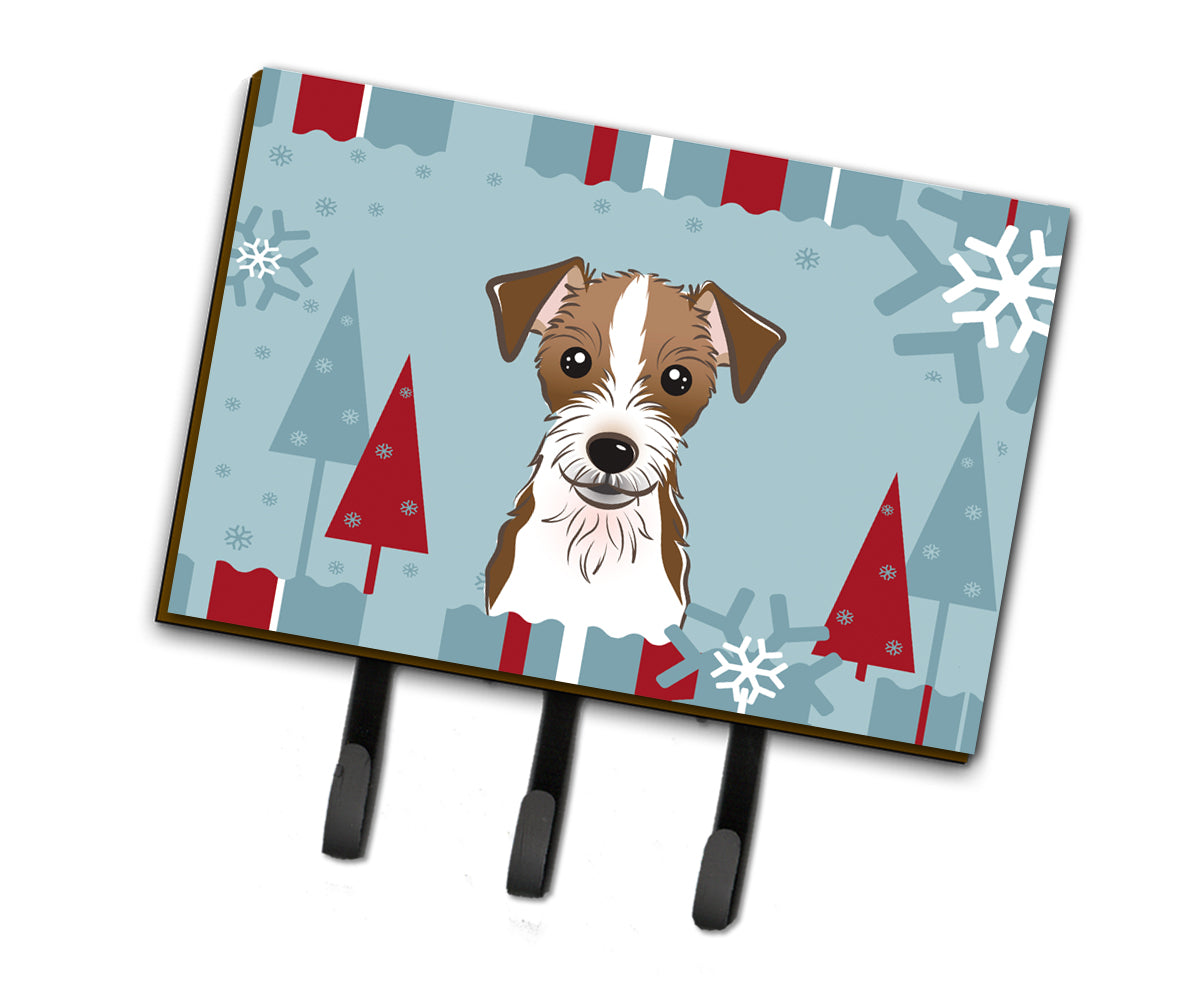 Winter Holiday Jack Russell Terrier Leash or Key Holder BB1698TH68