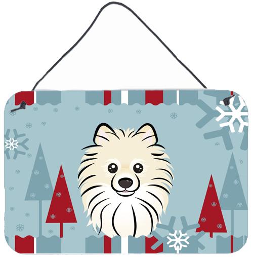 Winter Holiday Pomeranian Wall or Door Hanging Prints BB1703DS812 by Caroline's Treasures