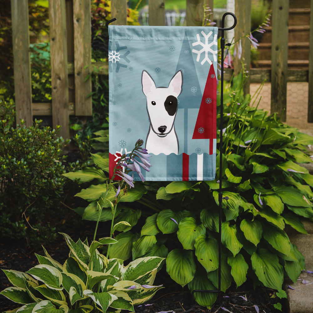 Winter Holiday Bull Terrier Flag Garden Size BB1705GF.