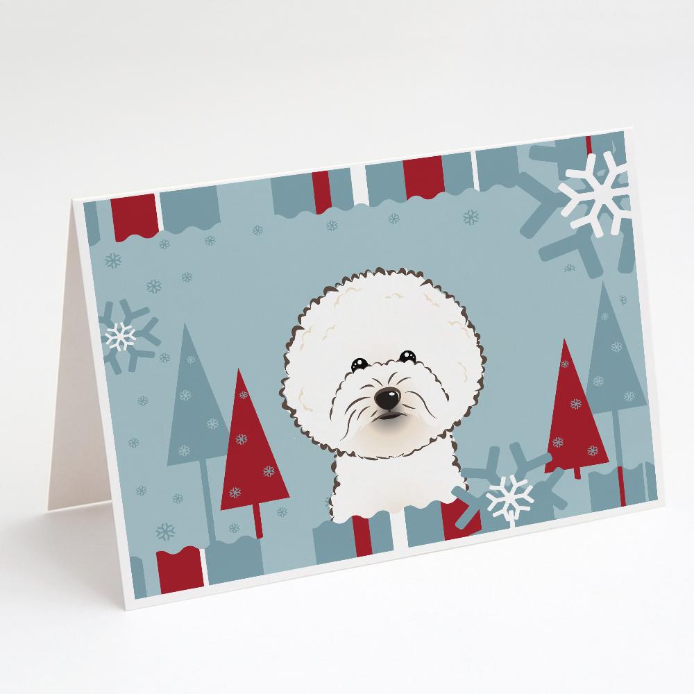 Buy this Winter Holiday Bichon Frise Greeting Cards and Envelopes Pack of 8