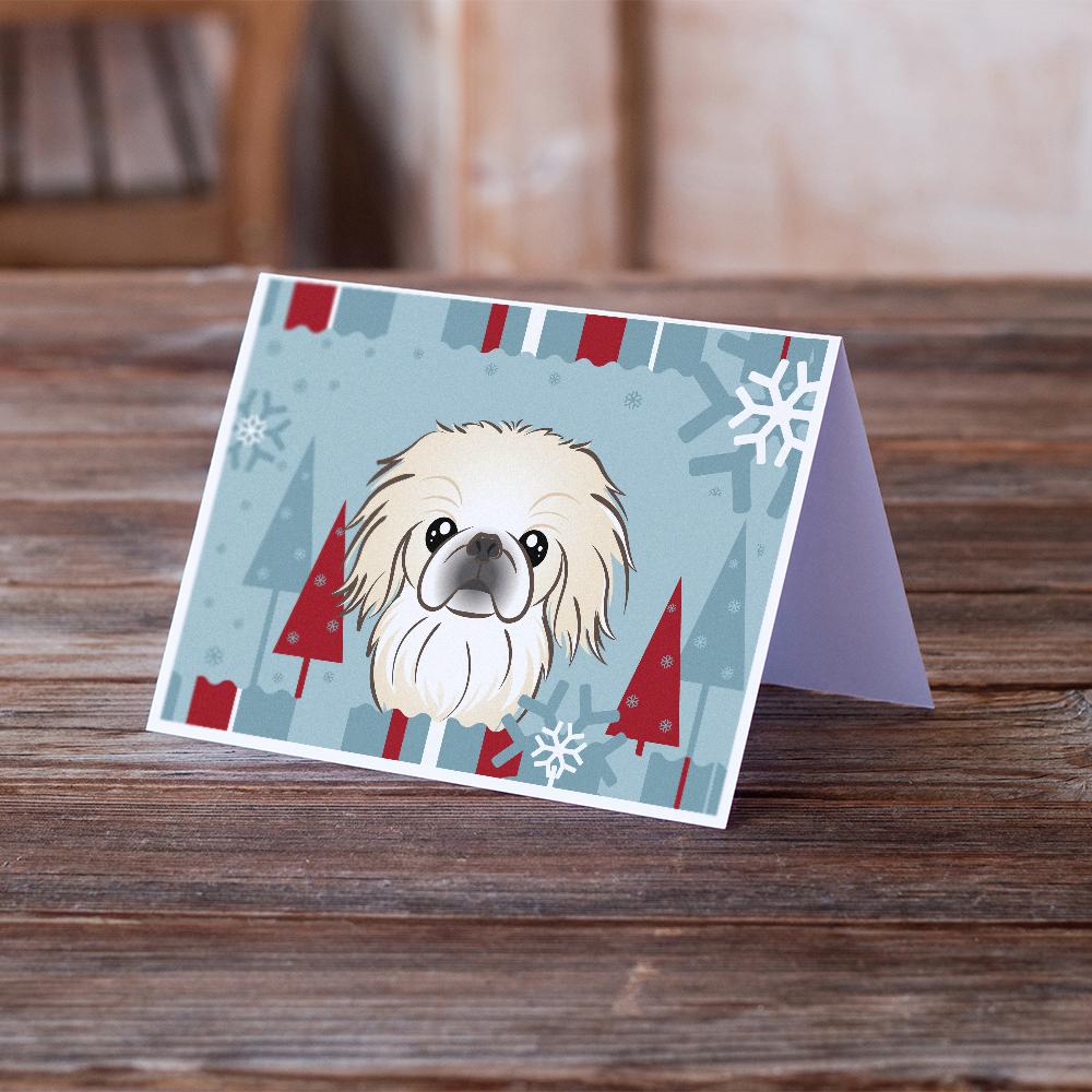 Buy this Winter Holiday Pekingese Greeting Cards and Envelopes Pack of 8