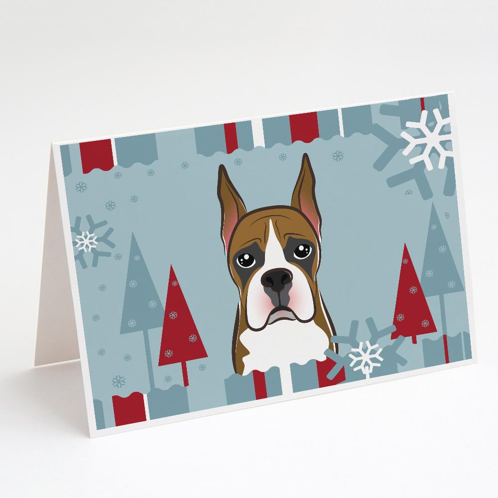 Buy this Winter Holiday Boxer Greeting Cards and Envelopes Pack of 8